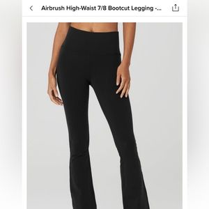ALO Airbrush high-waisted 7/8 bootcut leggings Black